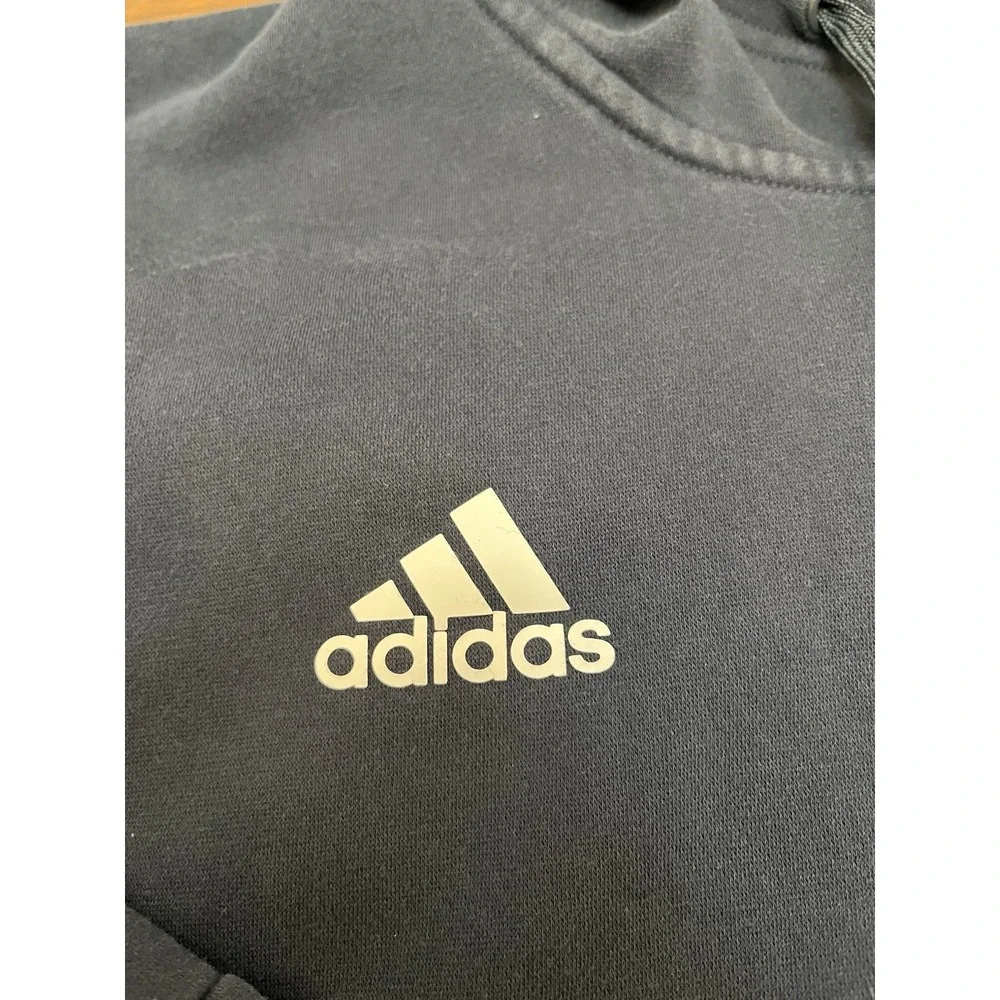 Seattle Kraken 2XL NHL Hockey Hoodie Large 2021 Adidas 3-Stripe Full Zip Pockets